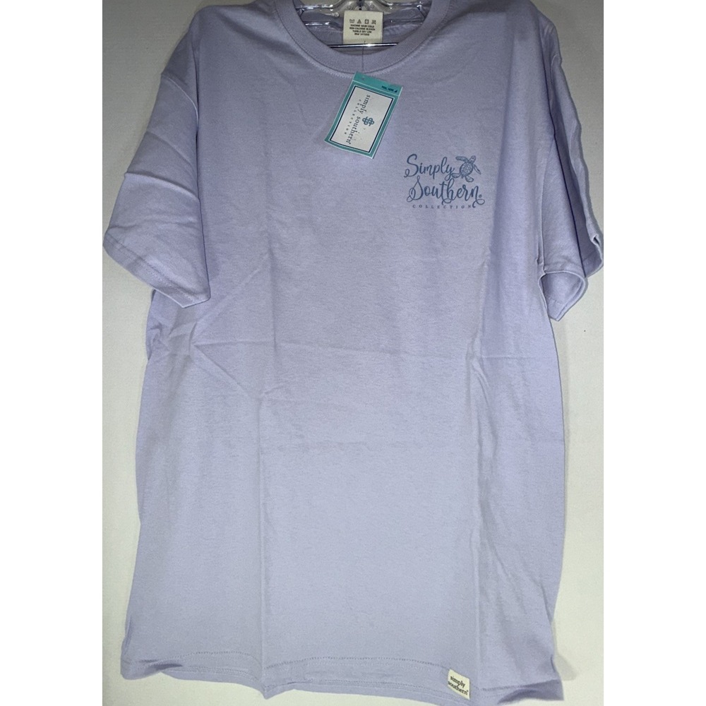 Simply Southern NWT Light Purple Shirt With Turtle. Size Small